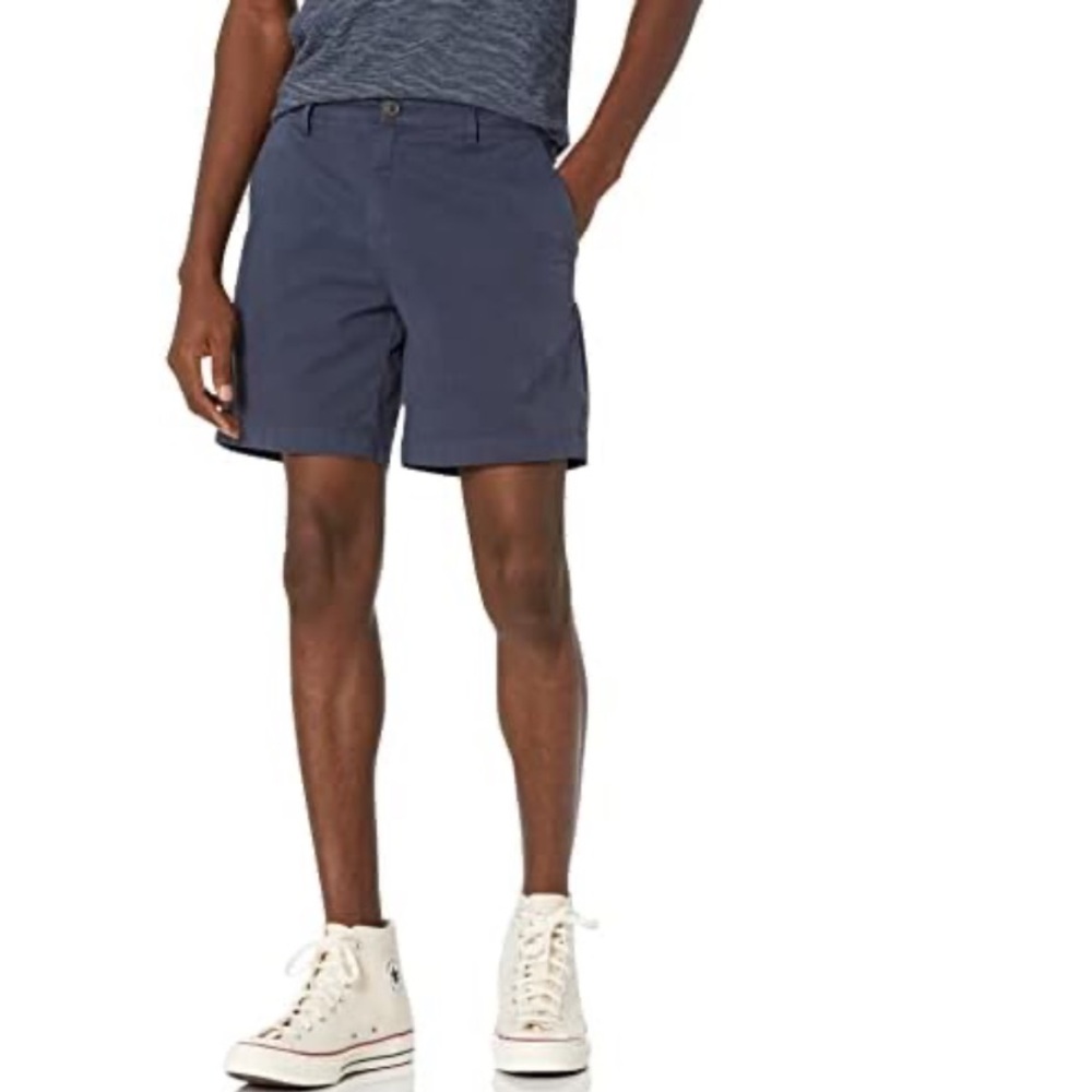 Godthreads New With‎ Tags Slim Fit Flat Front Comfort Stretch Chinos. Blue. 42